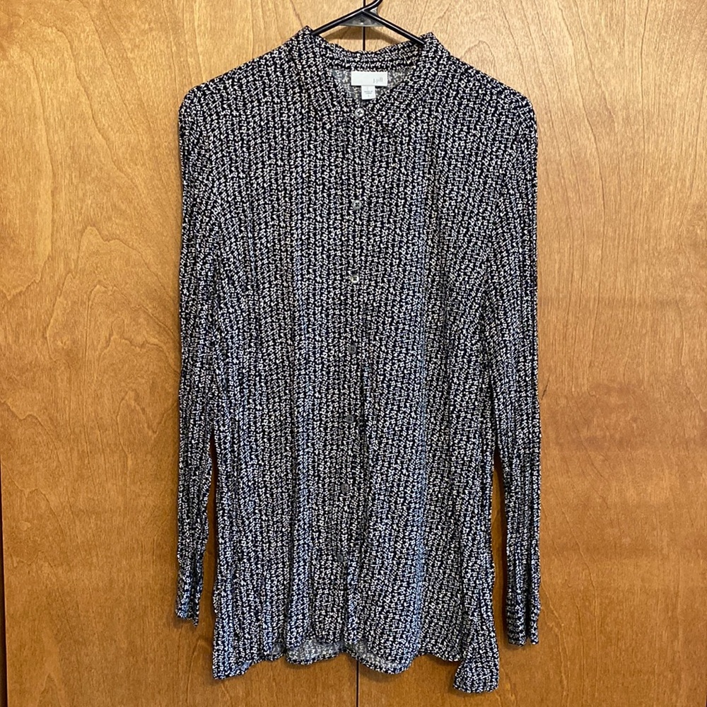J Jill button up collared blouse size large